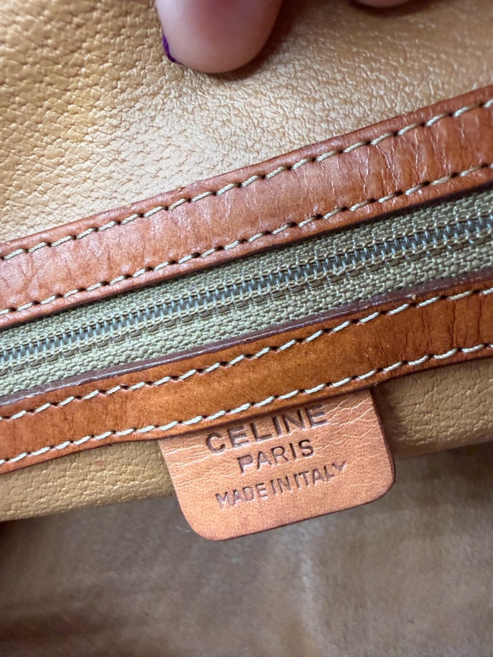 A+ condition Céline Vintage Macadam satchel bag - Picture 8 of 14